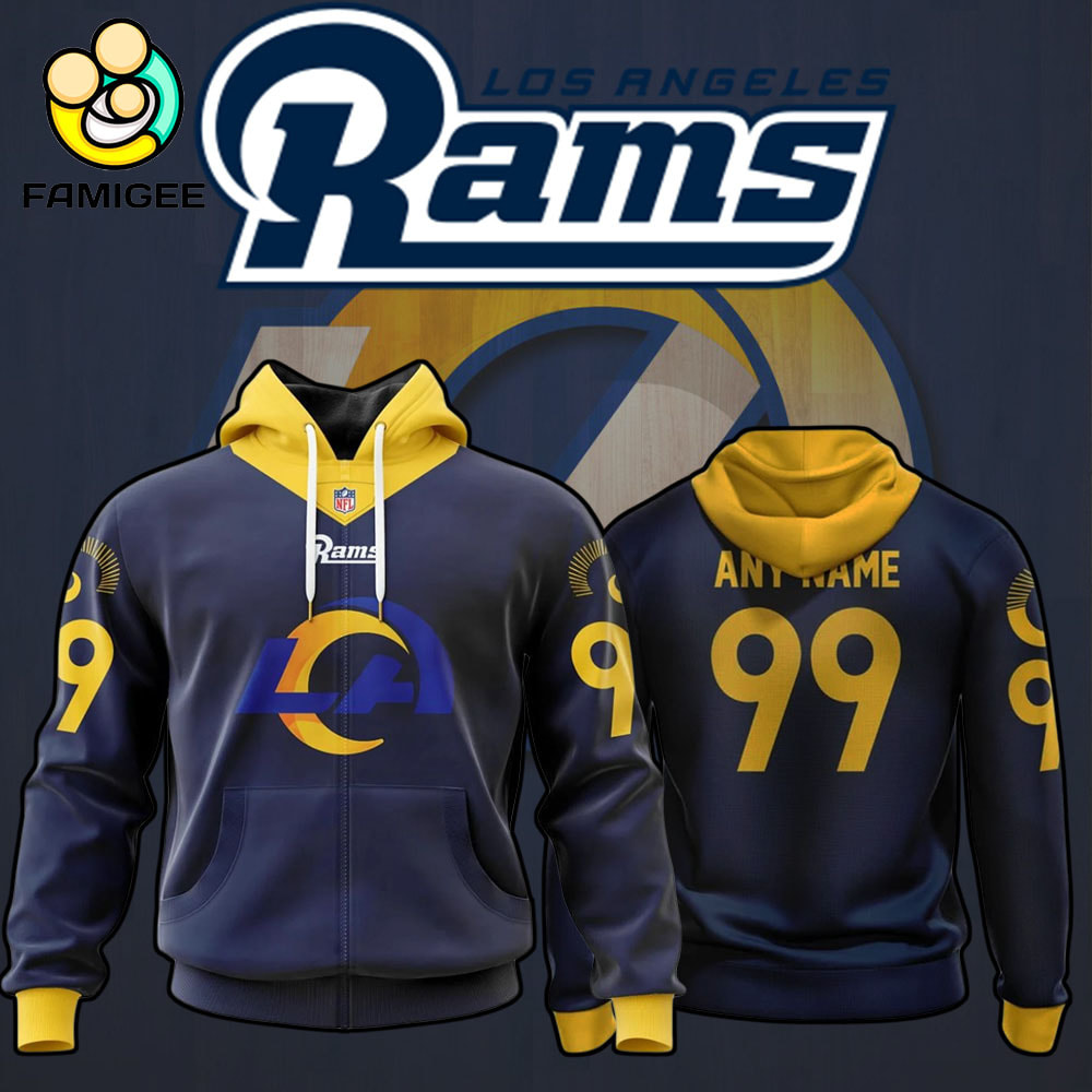 NFL Los Angeles Rams Specialized Design Personalized Letters V1 Hoodie NFL Los Angeles Rams Specialized Design Personalized Letters V1 Hoodie