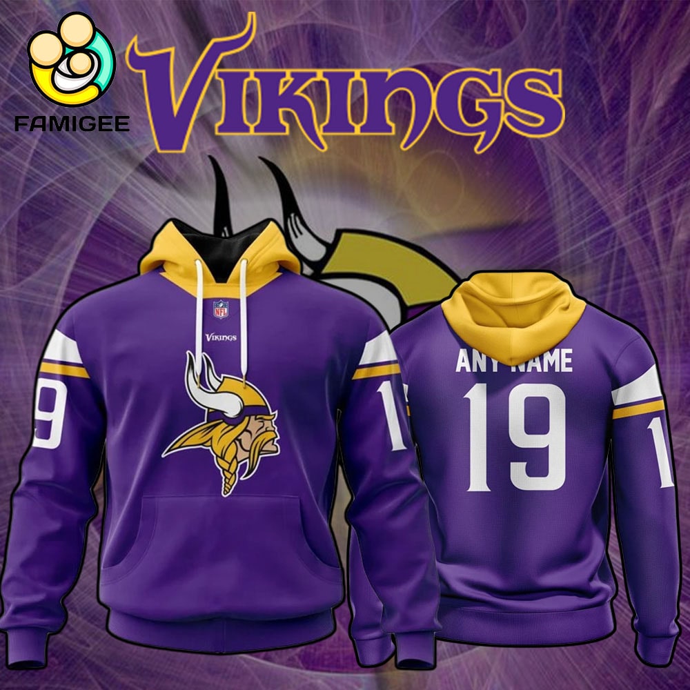 NFL Minnesota Vikings Specialized Design Personalized Letters Hoodie NFL Minnesota Vikings Specialized Design Personalized Letters Hoodie
