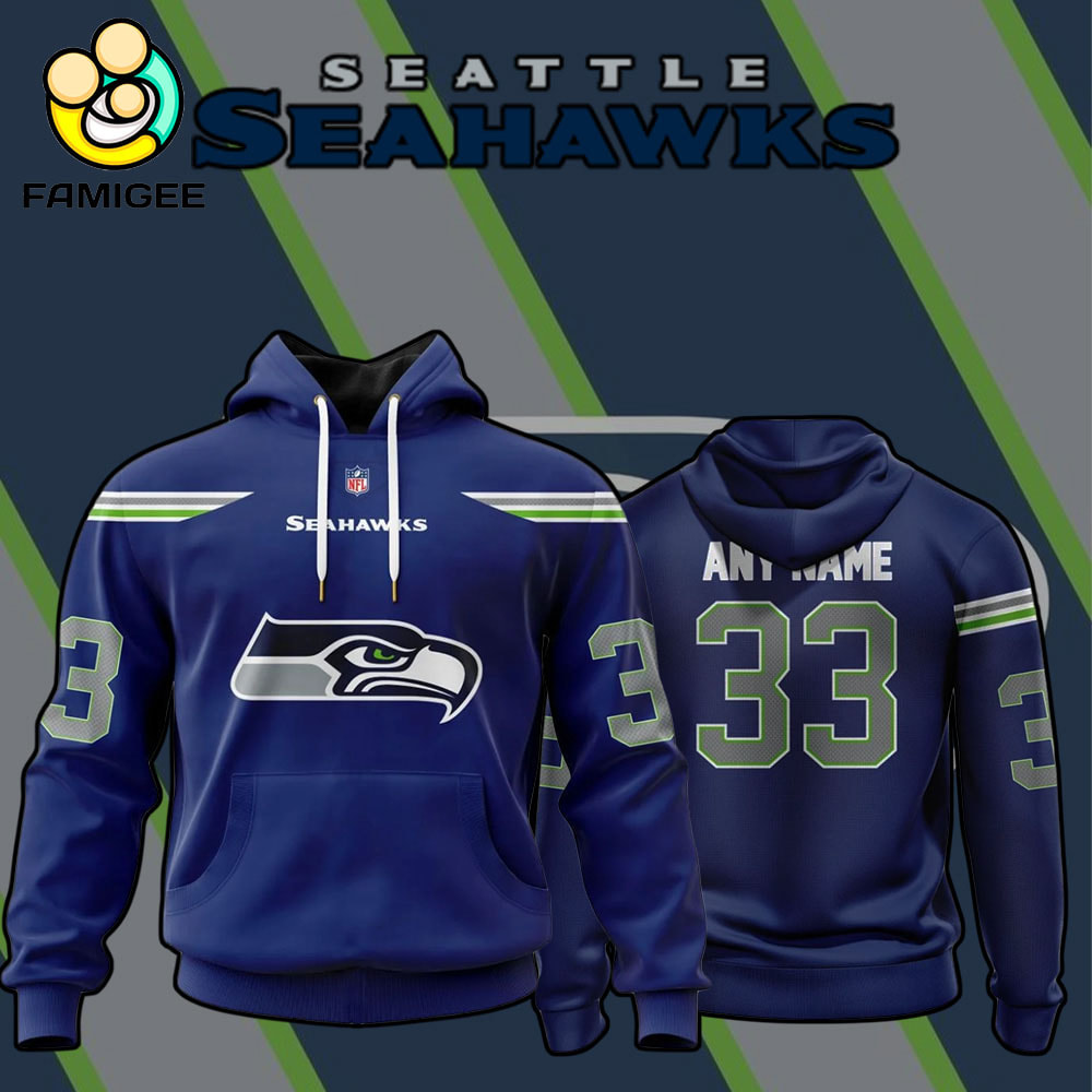 NFL Seattle Seahawks Specialized Design Personalized Letters Hoodie NFL Seattle Seahawks Specialized Design Personalized Letters Hoodie