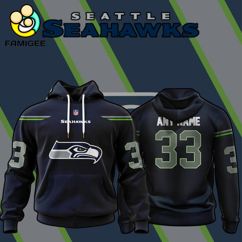NFL Seattle Seahawks Specialized Design Personalized Letters V1 Hoodie NFL Seattle Seahawks Specialized Design Personalized Letters V1 Hoodie