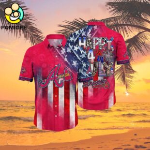 Atlanta Braves Independence Day 4th Of July Hawaiian Shirt 2