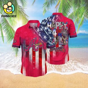 Atlanta Braves Independence Day 4th Of July Hawaiian Shirt 3