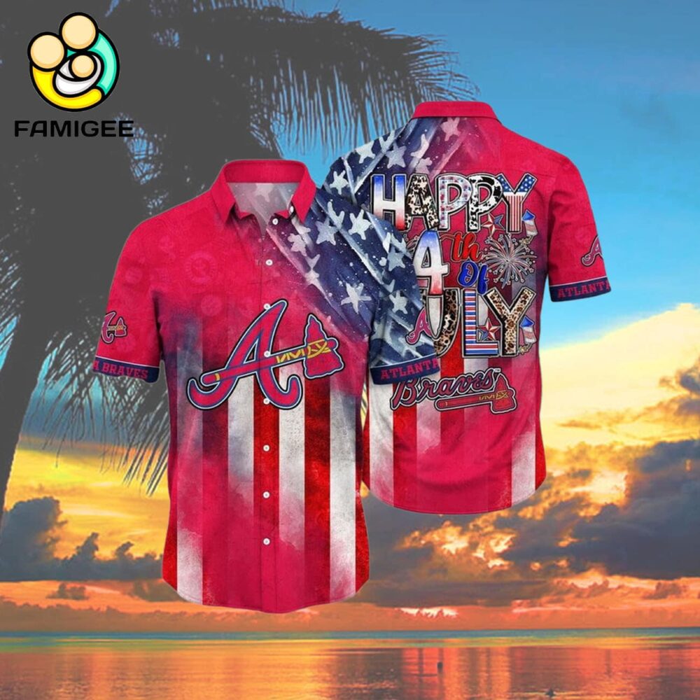 Atlanta Braves Independence Day 4th Of July Hawaiian Shirt 4
