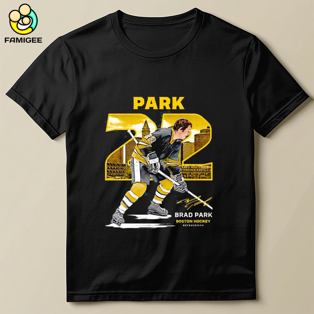 Brad Park #22 Boston Bruins Hockey Throwback Signature Shirt Brad Park #22 Boston Bruins Hockey Throwback Signature Shirt