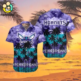 Charlotte Hornets Tree Aloha Hawaiian Shirt 2