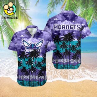 Charlotte Hornets Tree Aloha Hawaiian Shirt 3