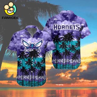 Charlotte Hornets Tree Aloha Hawaiian Shirt 4