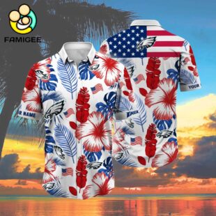 Custom Name Nfl Philadelphia Eagles Hawaiian Shirt 4