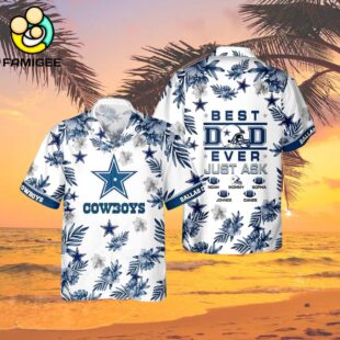 Dallas Cowboys Best Dad Ever Custom Family Name Best Gift For Dad Hawaiian Shirt 2