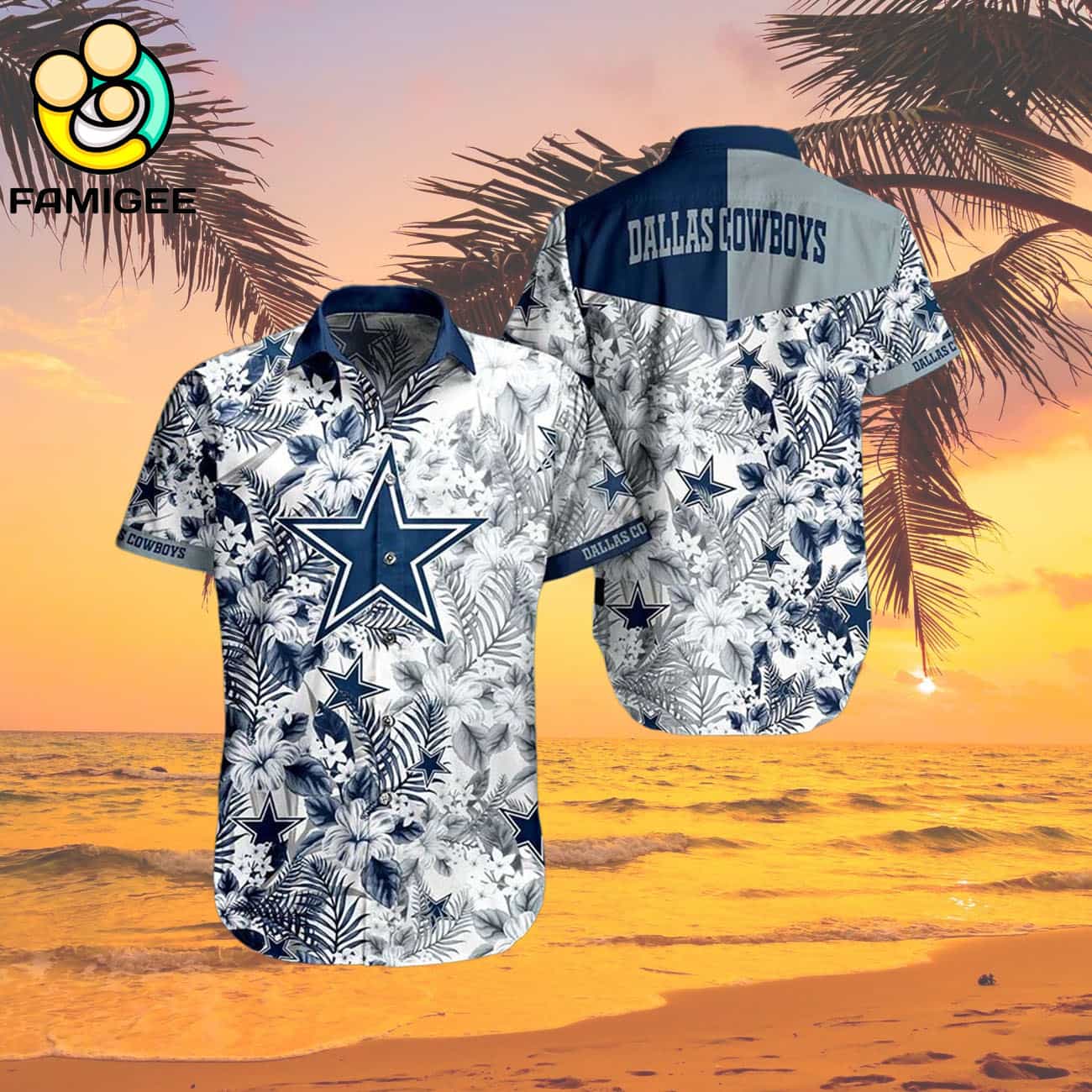 Dallas Cowboys Floral Pattern Print This Summer Hawaiian Shirt Dallas Cowboys Floral Pattern Print This Summer Hawaiian Shirt
