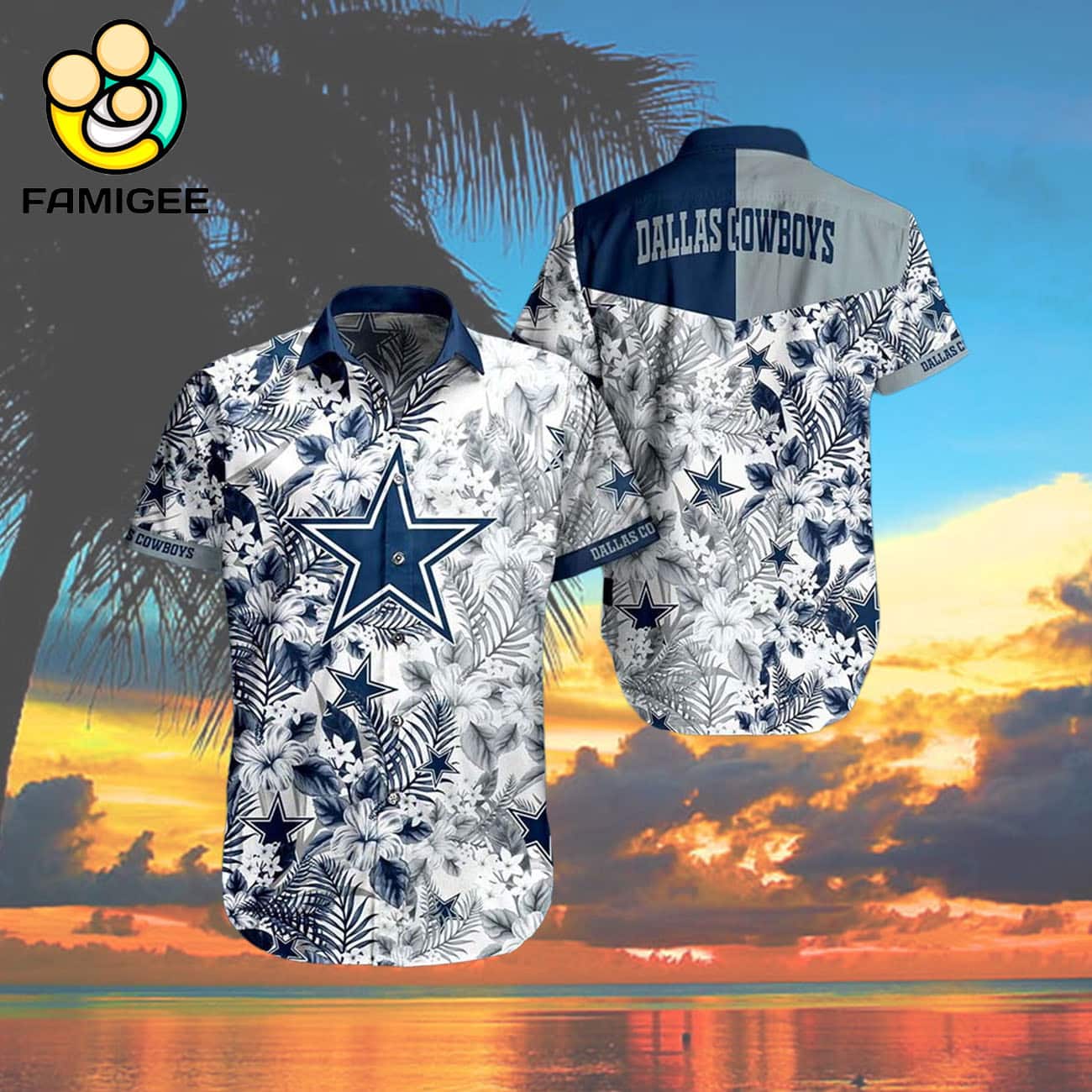 Dallas Cowboys Floral Pattern Print This Summer Hawaiian Shirt Dallas Cowboys Floral Pattern Print This Summer Hawaiian Shirt