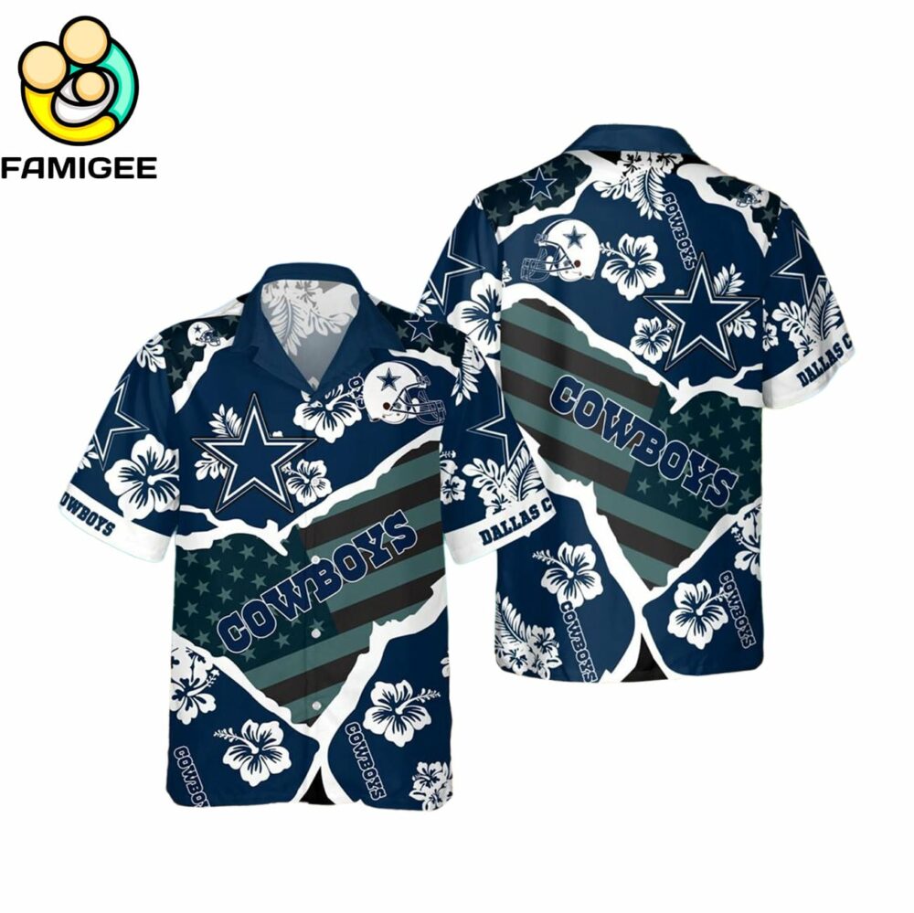Dallas Cowboys New Summer Floral Nfl Aloha For Fans Hawaiian Shirt 1