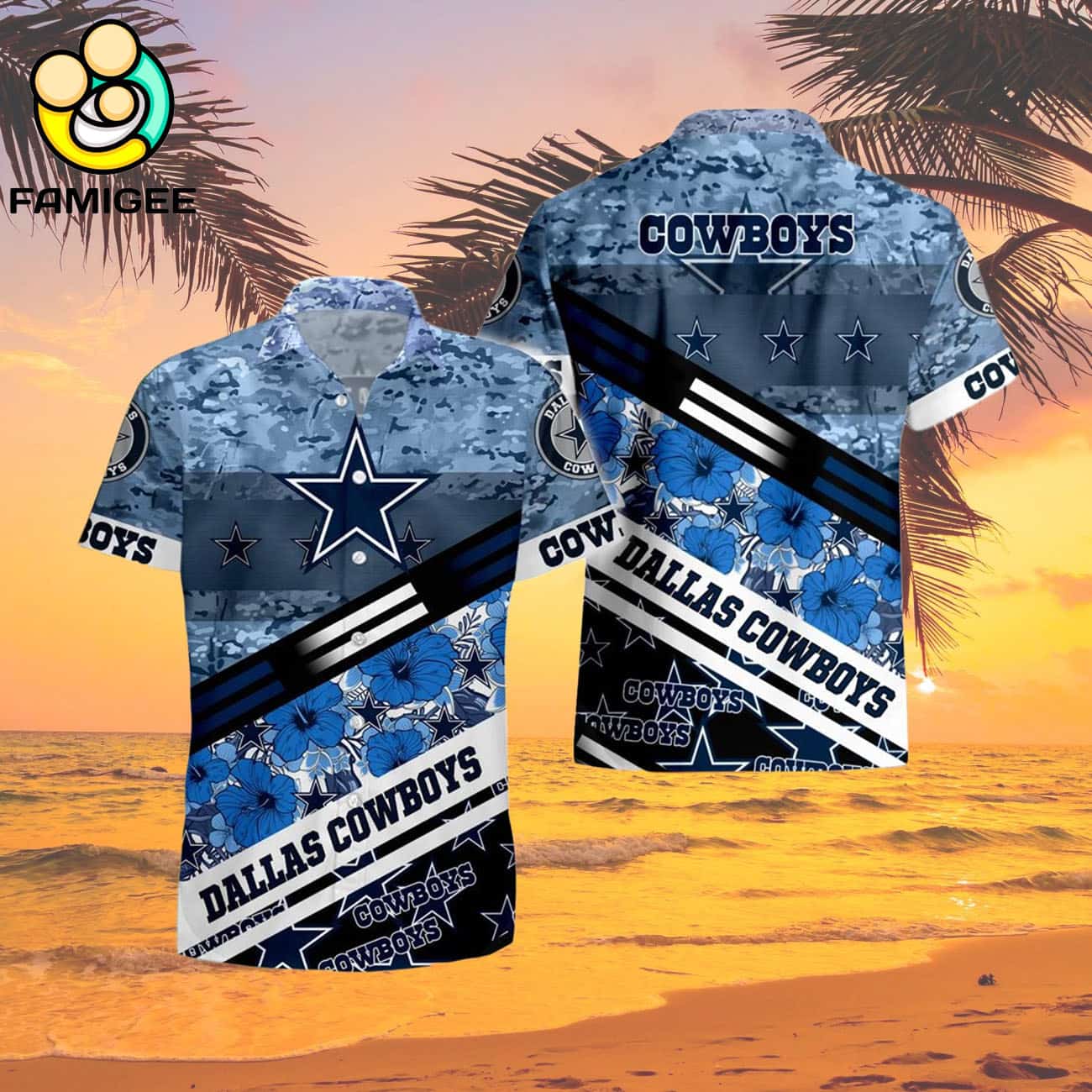 Dallas Cowboys Nfl 3d Camo Floral T Hawaiian Shirt Dallas Cowboys Nfl 3d Camo Floral T Hawaiian Shirt