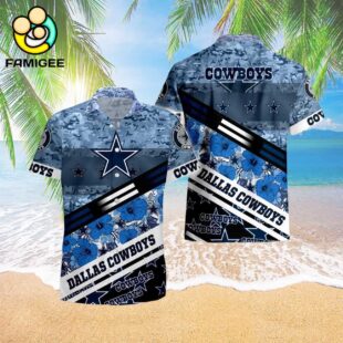 Dallas Cowboys Nfl 3d Camo Floral T Hawaiian Shirt 3