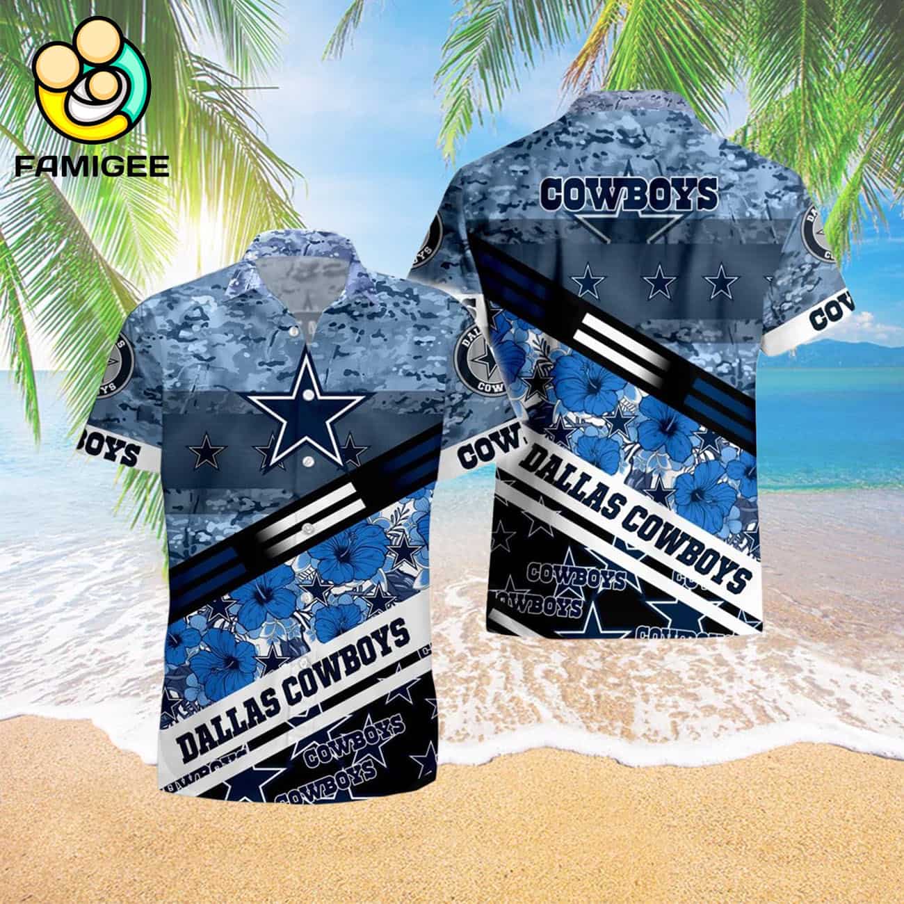 Dallas Cowboys Nfl 3d Camo Floral T Hawaiian Shirt Dallas Cowboys Nfl 3d Camo Floral T Hawaiian Shirt