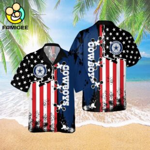 Dallas Cowboys Nfl American Flag Color Independence Day Hawaiian Shirt 3