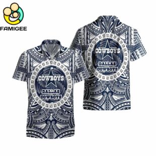 Dallas Cowboys Nfl Polynesian Tattoo Aloha Hawaiian Shirt 1