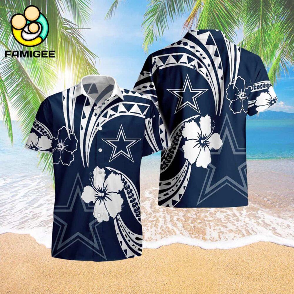 Dallas Cowboys Polynesian Design Tribal Tattoo Hawaiian Shirt 3