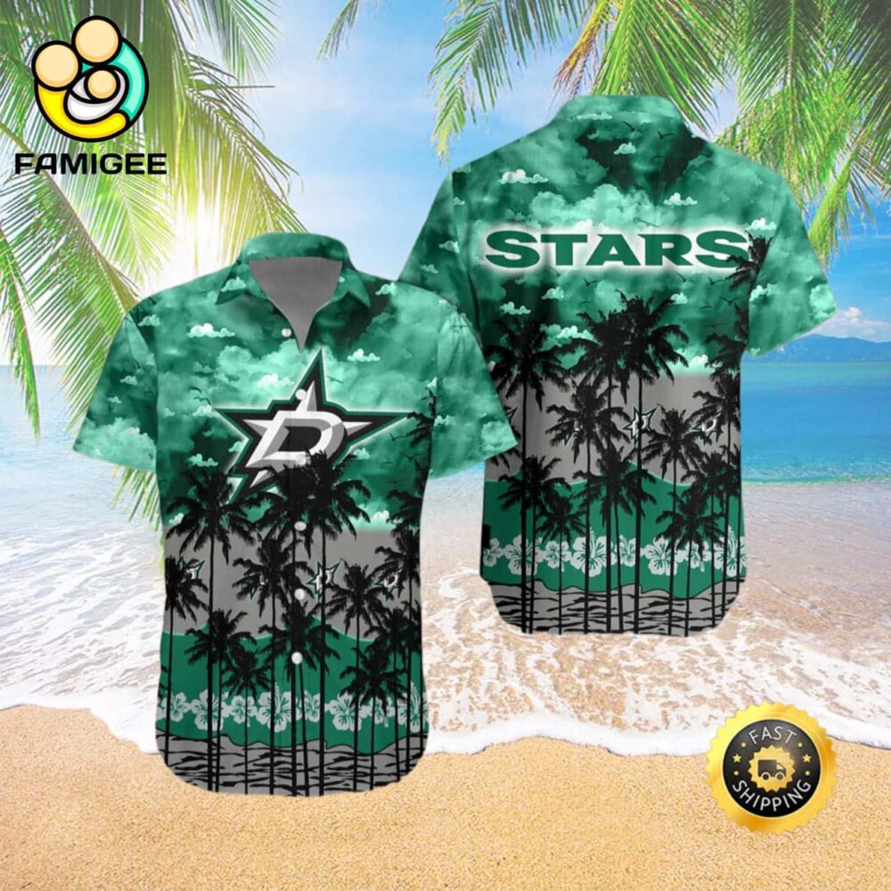 Dallas Stars Tree Hawaiian Shirt 3