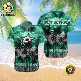 Dallas Stars Tree Hawaiian Shirt 3