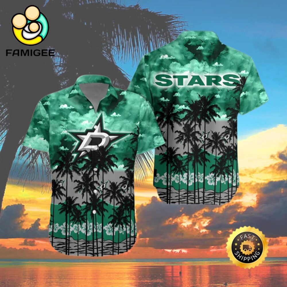 Dallas Stars Tree Hawaiian Shirt 4
