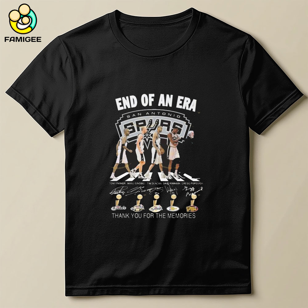 End Of An Era San Antonio Spurs Signature Thank You For The Memories Walking Shirt End Of An Era San Antonio Spurs Signature Thank You For The Memories Walking Shirt