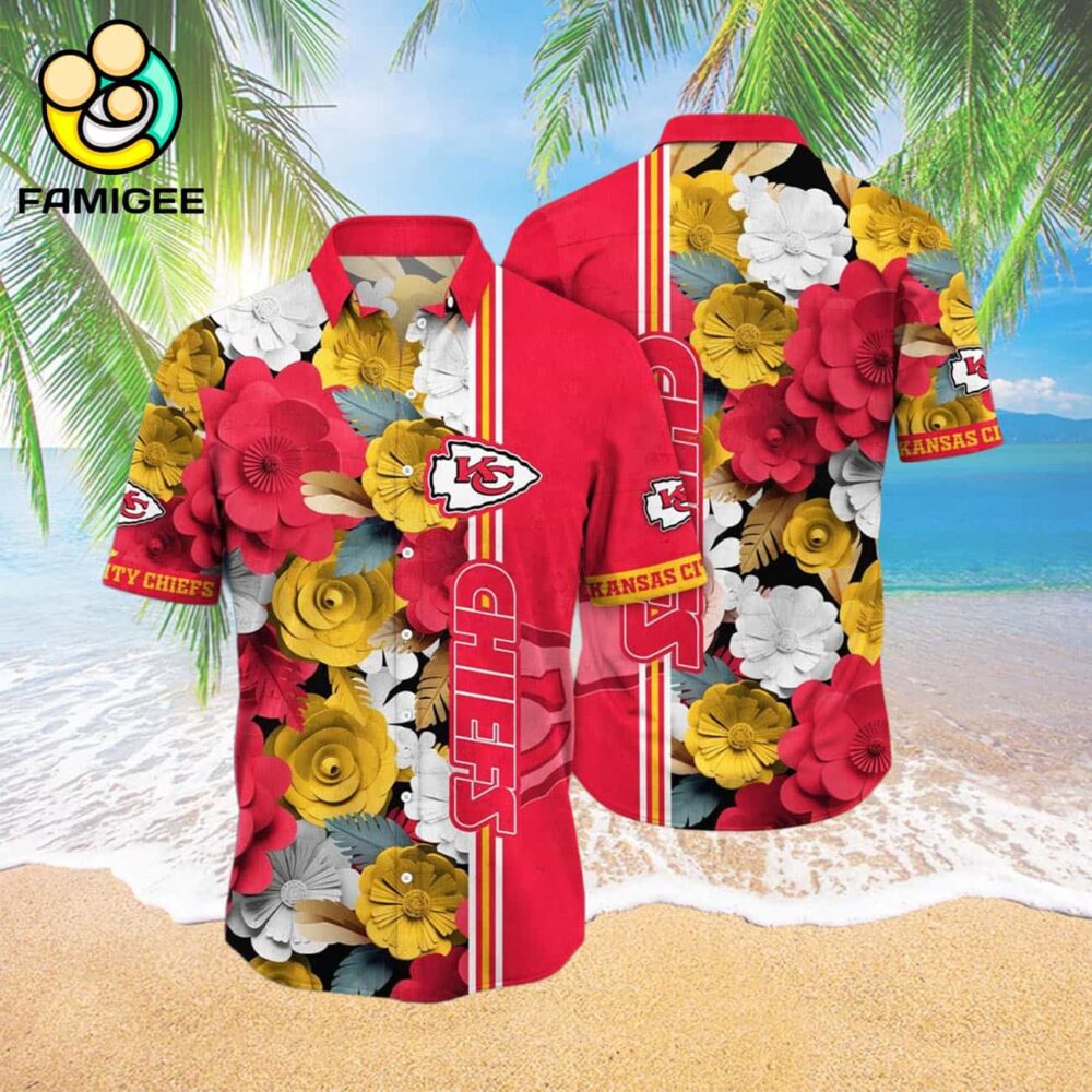 Kansas City Chiefs Flower For Fans New Summer Aloha Football Hawaiian Shirt 3