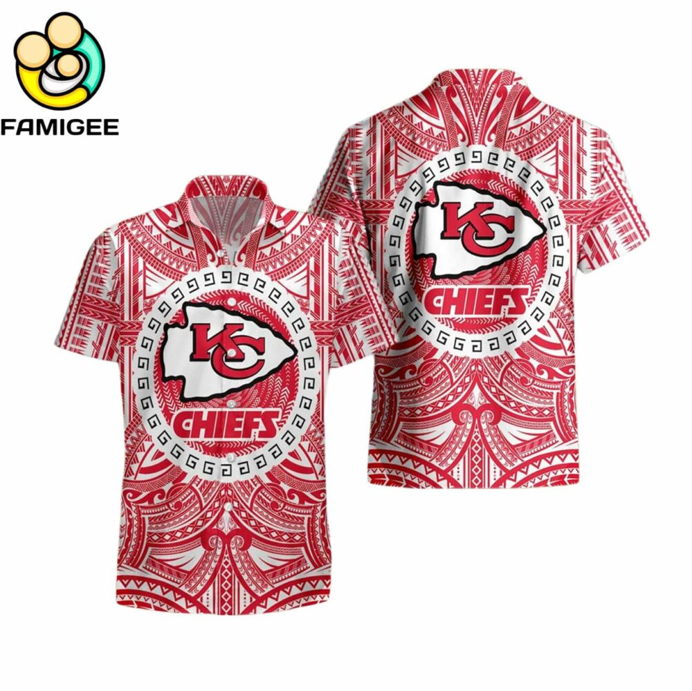 Kansas City Chiefs Nfl Polynesian Tattoo Aloha Hawaiian Shirt 1