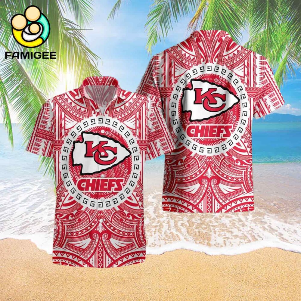 Kansas City Chiefs Nfl Polynesian Tattoo Aloha Hawaiian Shirt 3