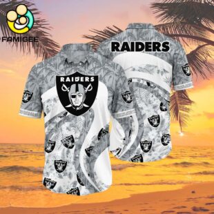 Las Vegas Raiders Graphic Floral Tropical Pattern For Fans Hawaiian Shirt 2