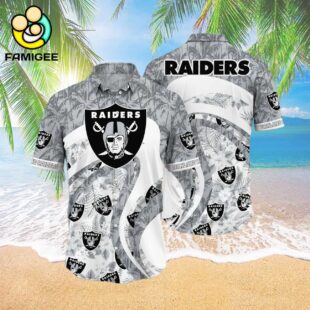 Las Vegas Raiders Graphic Floral Tropical Pattern For Fans Hawaiian Shirt 3