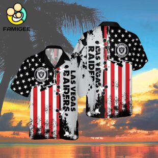Las Vegas Raiders Nfl American Flag Color Independence Day Hawaiian Shirt 4