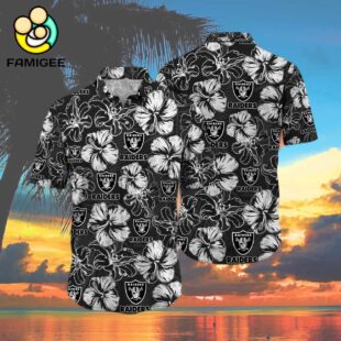 Las Vegas Raiders Nfl Floral Button Hawaiian Shirt 4