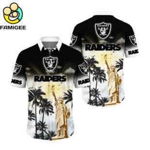 Las Vegas Raiders Nfl Liberties Flower And T For Fans Hawaiian Shirt 1