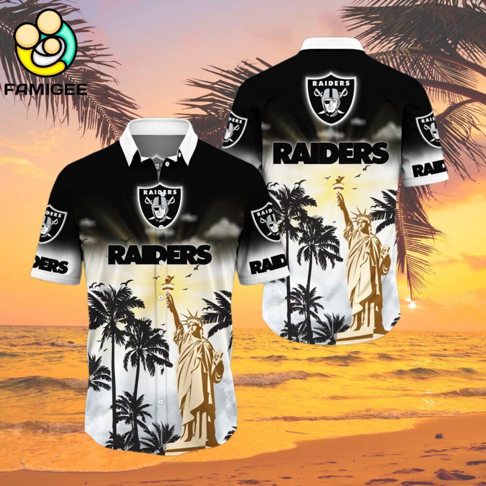 Las Vegas Raiders Nfl Liberties Flower And T For Fans Hawaiian Shirt 2