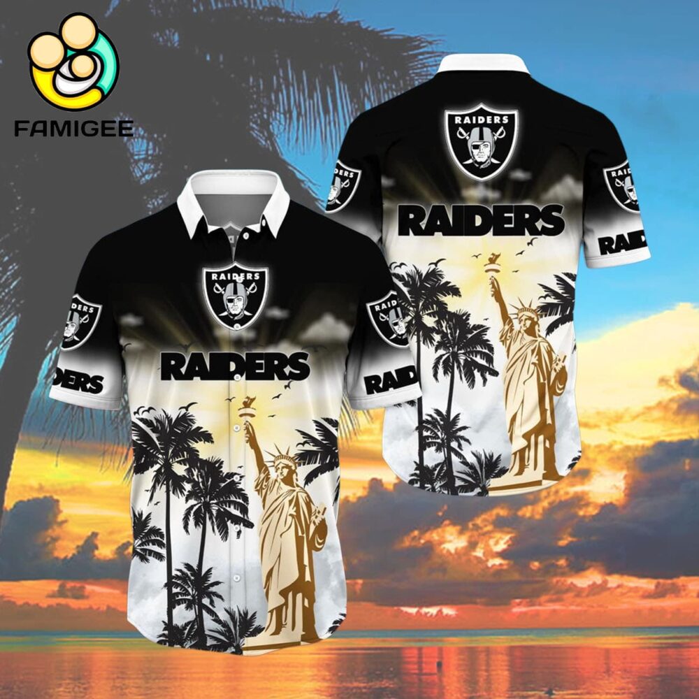 Las Vegas Raiders Nfl Liberties Flower And T For Fans Hawaiian Shirt 4