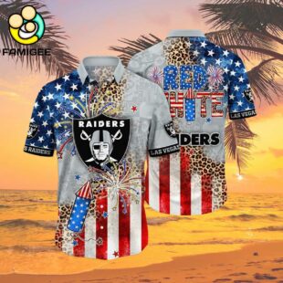 Las Vegas Raiders Nfl T Independence Day New Summer Hawaiian Shirt 2