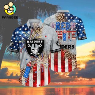 Las Vegas Raiders Nfl T Independence Day New Summer Hawaiian Shirt 4