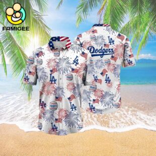 Los Angeles Dodgers Mlb Happy 4th Of July Usa Hawaiian Shirt 3