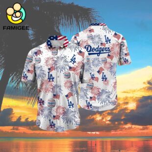 Los Angeles Dodgers Mlb Happy 4th Of July Usa Hawaiian Shirt 4