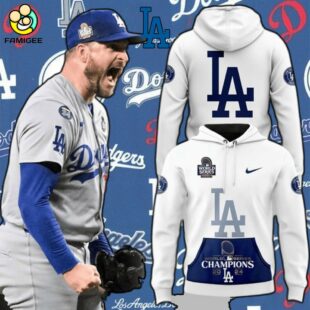 MLB Los Angeles Dodgers Nike White 2024 World Series Champions V2 Hoodie