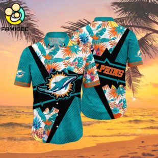 Miami Dolphins And T For Fans Custom Name Summer Football s Hawaiian Shirt 2