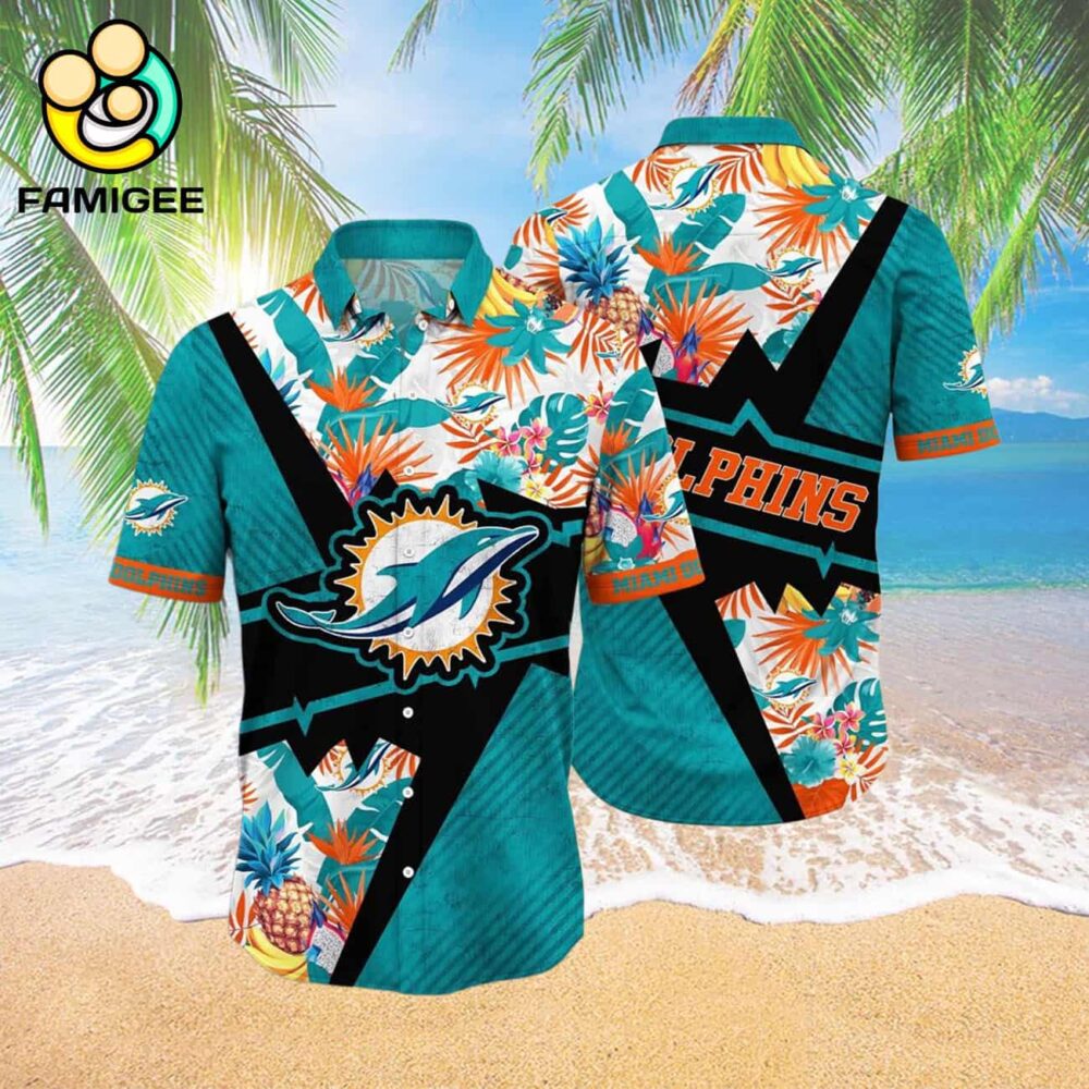 Miami Dolphins And T For Fans Custom Name Summer Football s Hawaiian Shirt 3