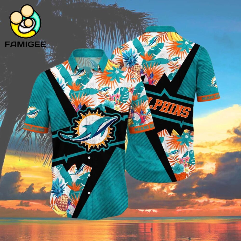 Miami Dolphins And T For Fans Custom Name Summer Football s Hawaiian Shirt 4