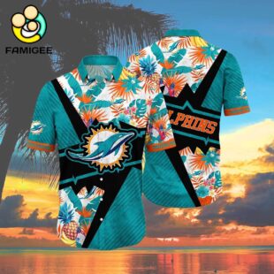 Miami Dolphins And T For Fans Custom Name Summer Football s Hawaiian Shirt 4