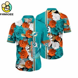 Miami Dolphins And T For Fans New Summer Aloha Football Hawaiian Shirt 1