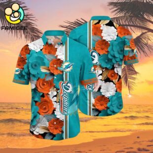 Miami Dolphins And T For Fans New Summer Aloha Football Hawaiian Shirt 2