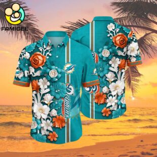 Miami Dolphins Flower For Fans New Summer Aloha Football Hawaiian Shirt 2