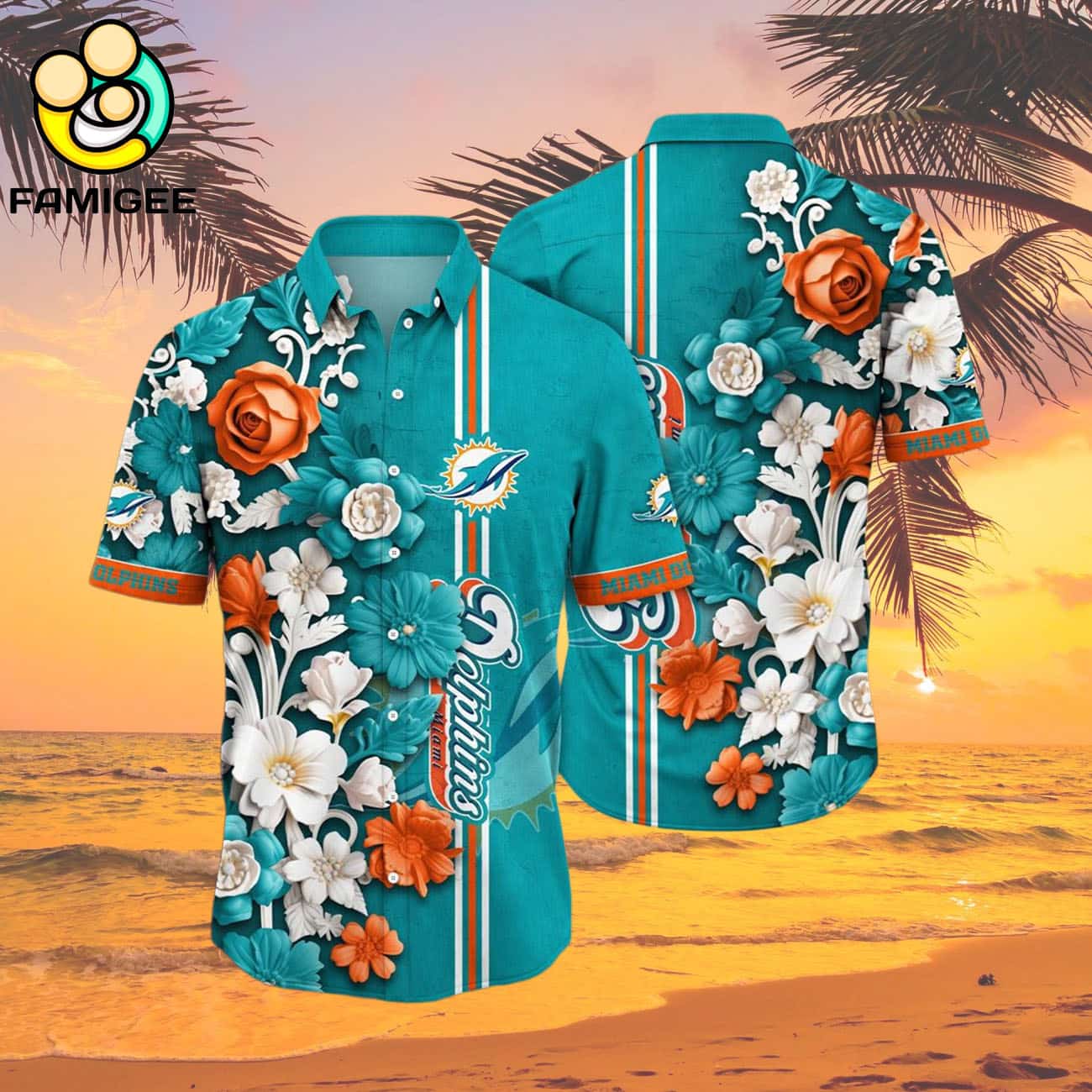 Miami Dolphins Flower For Fans New Summer Aloha Football Hawaiian Shirt Miami Dolphins Flower For Fans New Summer Aloha Football Hawaiian Shirt