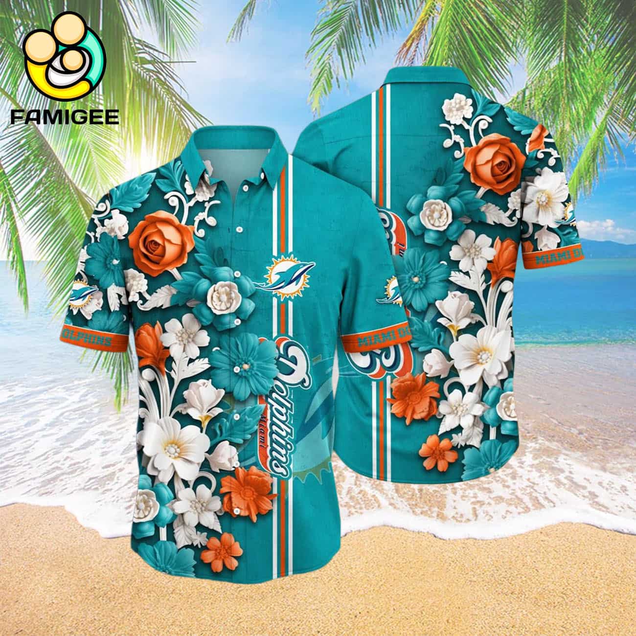 Miami Dolphins Flower For Fans New Summer Aloha Football Hawaiian Shirt Miami Dolphins Flower For Fans New Summer Aloha Football Hawaiian Shirt